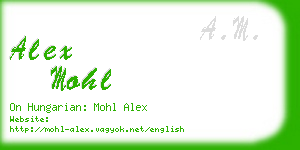 alex mohl business card